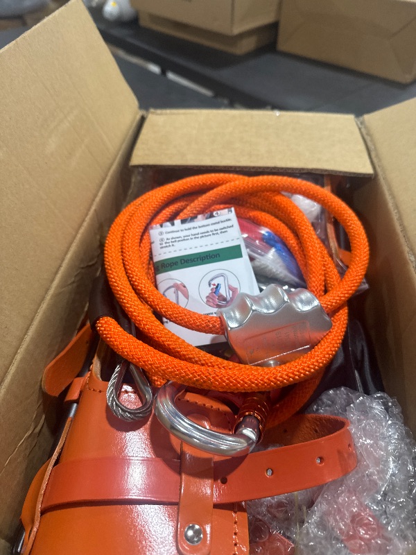 Photo 1 of Clakioom Tree Climbing Gear?Tree Climbing Spikes, Tree Climbing Gear with Adjustable Climbing Straps and Steel Core Flip Line, Rock Climbing Kit with Triple Lock Lanyard Adjuster