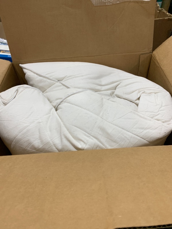 Photo 1 of Three Geese White Goose Feather & Cotton Pillows King Size Set of 2 - Soft 600 Thread Count 100% Cotton, Medium Firm,Soft Support,White Solid