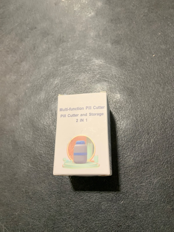 Photo 1 of 1/4 Pill Cutter with Storage, Professional 1/2 Pill Splitter for Small or Large Pills, Precise & Easy Stainless Steel Blade(Blue)