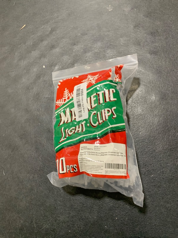 Photo 1 of Signs Authority 100 Pack Extra Strong Magnetic Christmas Light Clips - Magnetic Hooks for Outdoor String Lights on Gutters, Fences, Roof - Shatterproof All-Weather Magnet Clips for Xmas Lights Outdoor