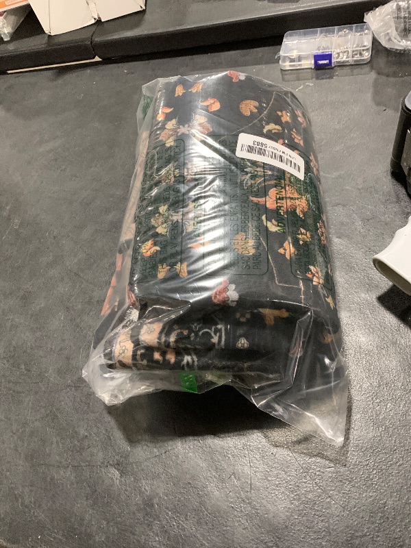 Photo 1 of RELEANY Area Rugs 2'x3' Kitchen Rugs Entry Rug Small Rugs for Entryway Kitchen Bathroom Door Mat Indoor Entrance,Washable Non Slip, Black Colorful Floral Dark Tan