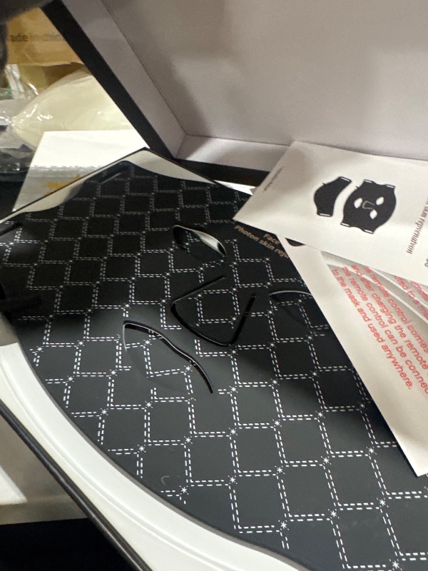 Photo 1 of Red Light Photon Facial & Neck Mask with Remote Control, 7 Custom Modes with Infrared, Portable & Rechargeable with Timer for Home Use, 850nm Infrared & Red Light Masks, Black