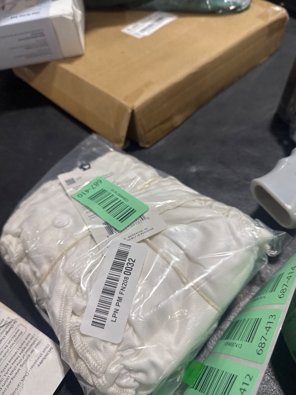 Photo 1 of Esembly Cloth Diaper Inner - Organic Cotton Fitted Diaper- Soft, Ultra-Absorbant, Trim-Fitting Layer to Pair with Waterproof Outer for Blowout-Proof Diapering - 3-Pack, Size 1 (7-17lbs)