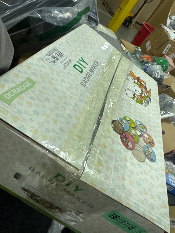 Photo 1 of Happizza Button Maker Machine Multiple-Sizes - Pin Maker Machine 1.25 inch+2.25 inch, Interchangeable Button-models Badge Button Press Machine with 200 Sets 32+58mm Button Maker Supplies&Circle Cutter