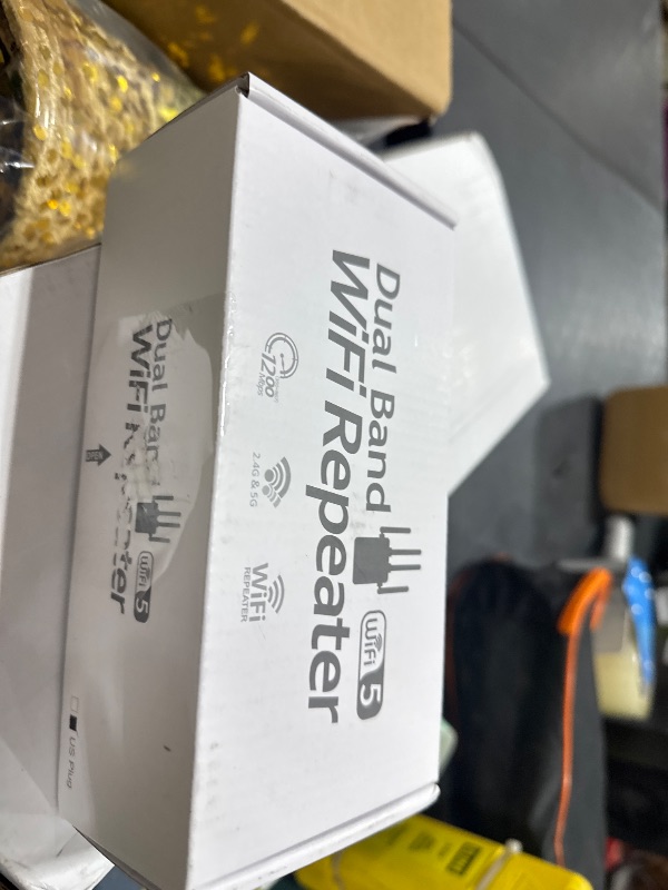 Photo 1 of 1200Mbps Dual Band 5GHz/2.4GHz WiFi Extender, WiFi Extender Signal Booster, 12880 Sq.Ft Coverage, 105-Device Support, Setup for Home & Outdoor Use