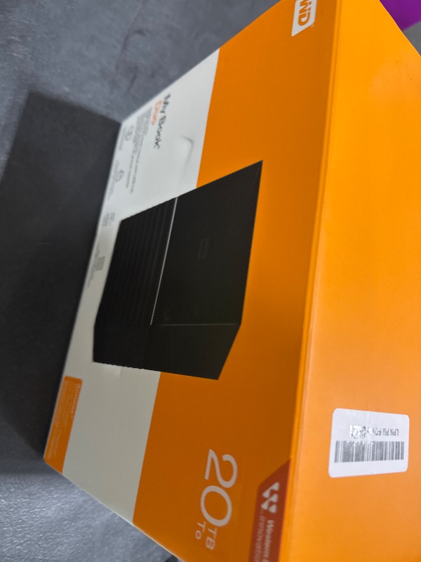 Photo 1 of Western Digital 20TB My Book Duo Desktop RAID External Hard Drive HDD, USB 3.1, With Password Protection and Auto Backup Software - WDBFBE0200JBK-NESN