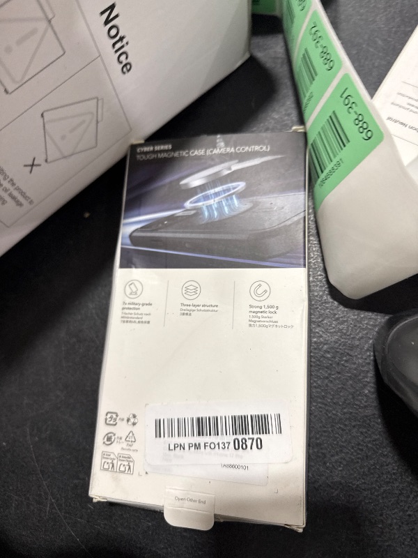 Photo 1 of ESR for iPhone 17 Pro Max Case, 7X Military-Grade Drop Protection, Shock-Absorbing Rugged Cover with Camera Control Button, MagSafe Accessories Compatible, Cyber Series, Black