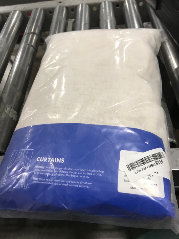 Photo 1 of MIULEE Natural White Linen Curtains 84 Inch Long for Bedroom Living Room, Soft Thick Linen Textured Window Drapes Semi Sheer Light Filtering Rod Pocket Back Tab Neutral Farmhouse Cream Ivory 2 Panels