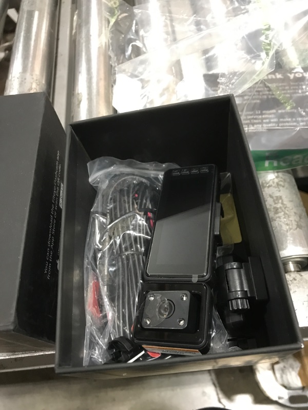 Photo 1 of 4K Dash Cam Front and Rear, 3 Channel Dash Camera with IMX335 Night Vision, WiFi GPS, Voice Control, 2K+1080P+1080P Dash Camera for Cars (64GB Card Included) Black