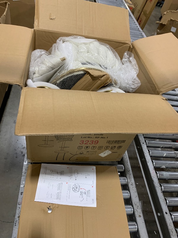 Photo 1 of only two included----------------------------VECELO Bar Stools Set of 4, Modern Luxury Velvet Woven Counter Height Stools with Back and Arm, Gold Metal Leg & Base, 360 Swivel Bar Chair for Pubs Dining Room, White