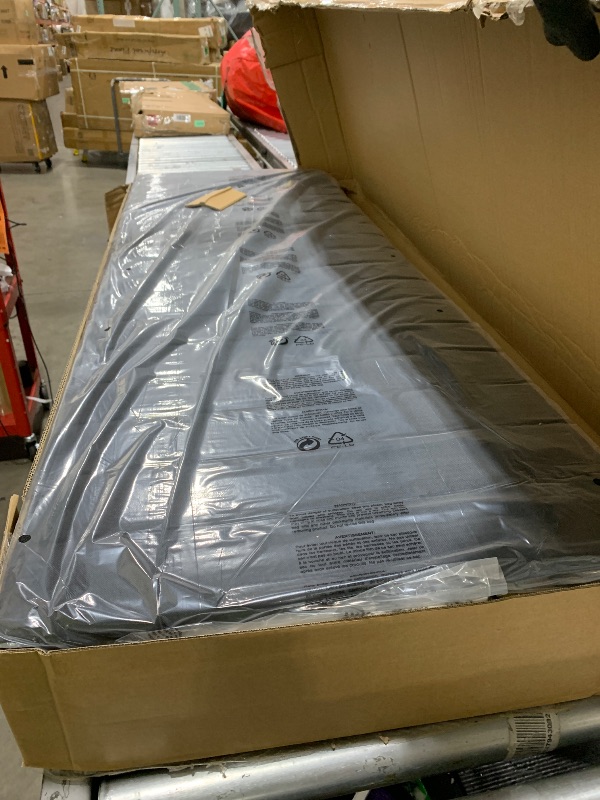 Photo 1 of Feonase Queen Size Lift Up Storage Bed Frame, Linen Upholstered Platform Bed with Wingback Headboard, Hydraulic Storage, No Box Spring Needed, Black