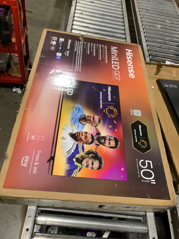 Photo 1 of Hisense 50QD7QF Mini-LED 4K UHD Smart Google TV AX3100Q 3.1Ch Sound Bar with Wireless Subwoofer