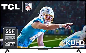 Photo 1 of TCL 55-Inch Class S5 UHD 4K LED Smart TV with Fire TV (55S551F, 2024 Model), Dolby Vision, HDR PRO+, Dolby Atmos, Alexa Built-in with Voice Remote, Apple AirPlay 2 Compatibility, Streaming Television