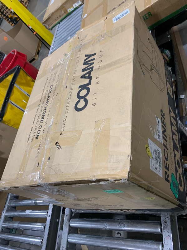 Photo 1 of COLAMY Leather Recliner Chair with Swivel & Rocking Function, Modern Glider Reclining Chair with Footrest and Wide Seat Cushion, Comfortable Rocker Chair for Living Room, Nursery, Bedroom, Chocolate