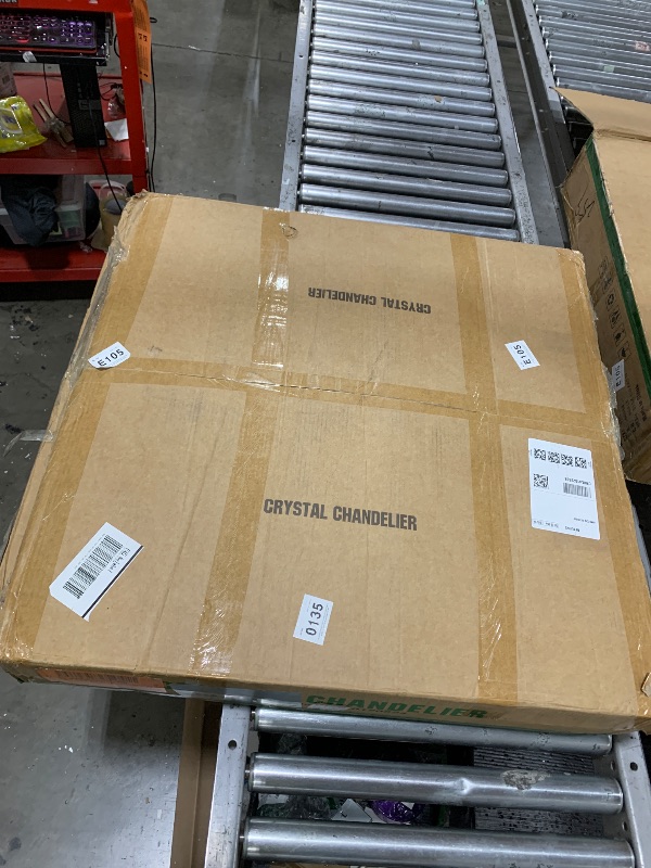 Photo 1 of WECHAET Modern Crystal Staircase Chandelier, Foyer Large Chandeliers for High Ceilings Entryway Hallway Entrance Living Room, Foyer Lighting Fixtures, D31.5'' x H94.5''