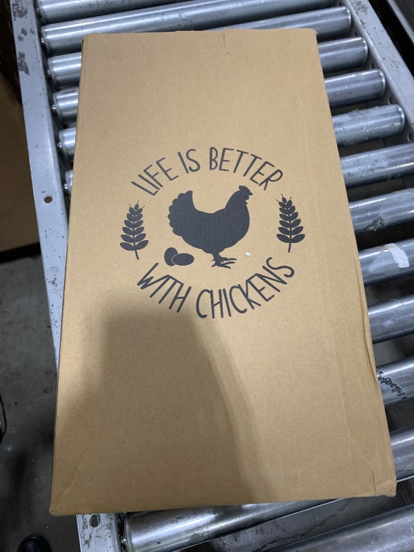 Photo 1 of ?Tgeyd Chicken Feeder and Chicken Waterer Set (3 Gallon/26 Pounds) - Hanging Automatic Chicken Feeder No Waste - Chicken Coop Accessories - Poultry Waterer