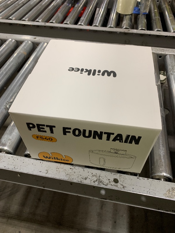 Photo 1 of WILKIEE Wireless Cat Water Fountain, 135fl.oz/4L Stainless Steel Cat Fountain Battery Operated, Pet Water Dispenser Cordless for Cats & Dogs Indoor (1 Set Filter)