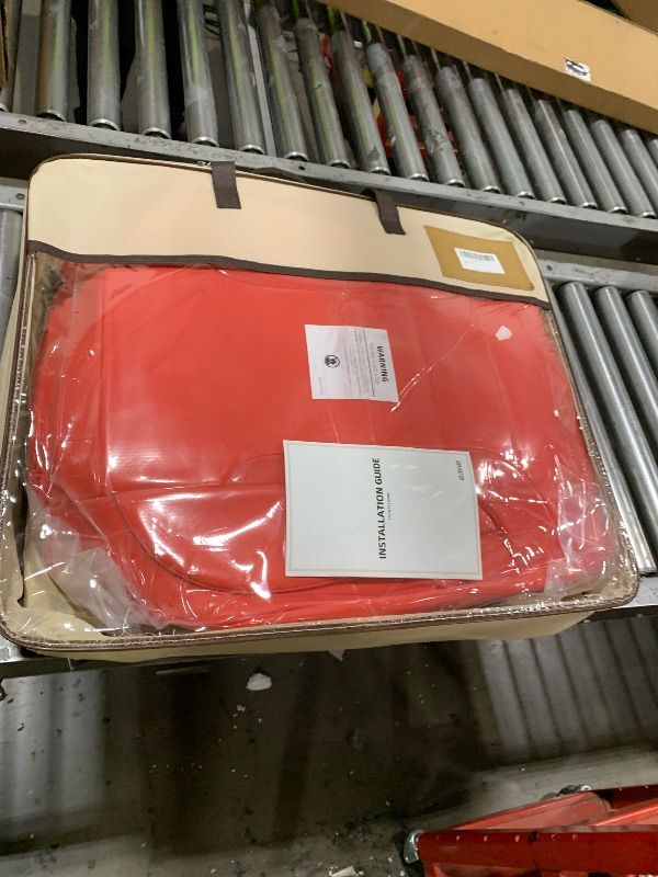 Photo 1 of FEINEPRO Red Car Seat Covers Full Set - Breathable Faux Leather Universal 5 Seat Covers for Cars, Automotive Protector Fit for Most Sedan SUV Pick-up Truck