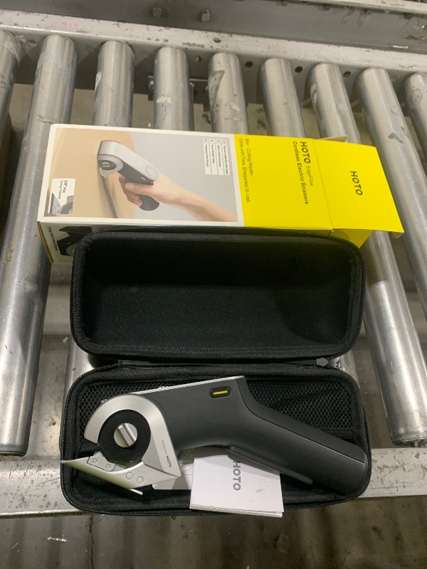 Photo 1 of HOTO EdgeFlow Electric Cardboard Cutter, Premium USB-C Rechargeable Cordless Electric Scissors, Titanium Blade & LED Display, Tool-Free Blade Swap & Self-Sharpening, for Cardboard Box, Carpet, Leather