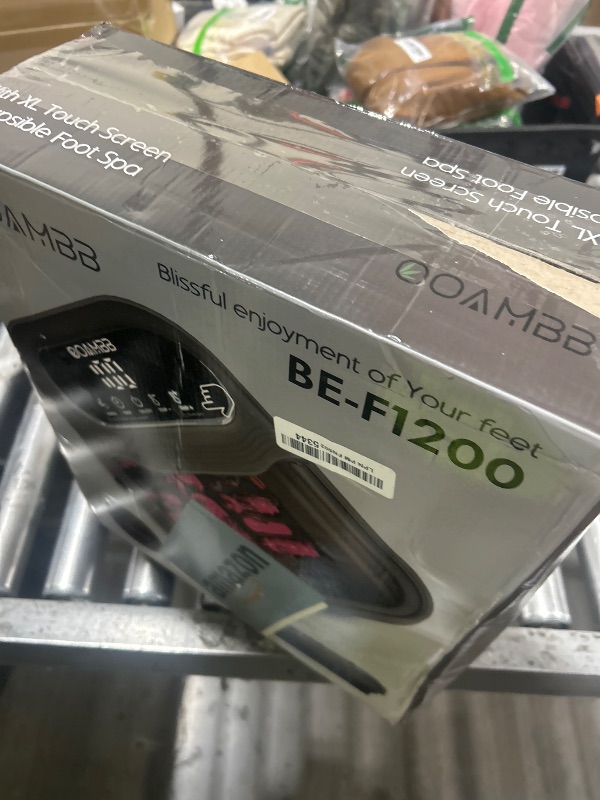 Photo 1 of OOAMBB Collapsible Foot Spa with Heat, Bubble and Temp Control, Foot Bath Massager with XL Touch Screen and Massage Rollers, Foot Soaking Tub, Pedicure Foot spa for Stress Relief (Grey)