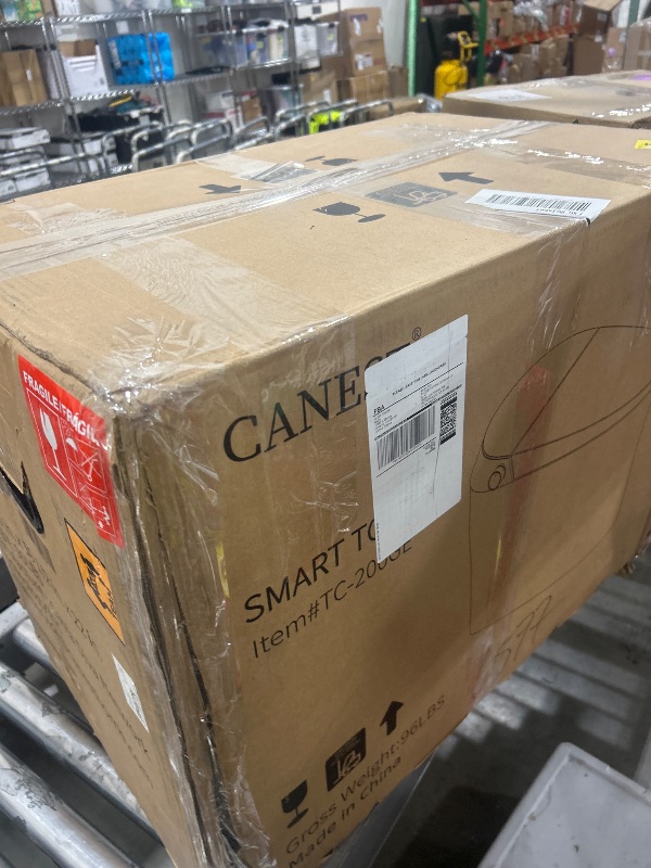 Photo 1 of CANEST Smart Toilet, Toilet With Bidet Auto Flush, Auto Open and Close, Foot Sensor Operation, Warm Water, Heated Seat, Temperature Display, Night Light (TC-200GE)