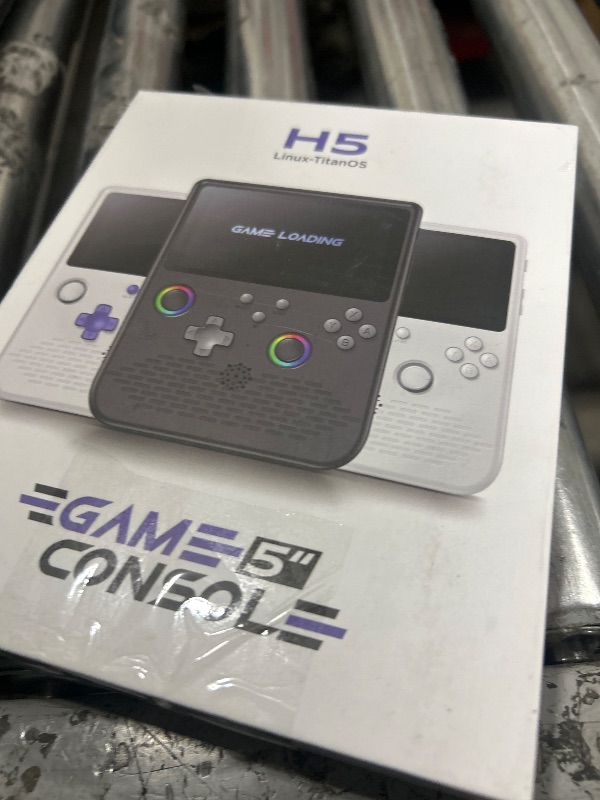 Photo 1 of H5 Retro Gaming Console, 5.0 Inch IPS HD Screen Handheld Game Console, 256GB TF Card Build-in 40000+ Classic Games, Portable Video Arcade Support 34+ Emulators with 4000mAh Battery, White