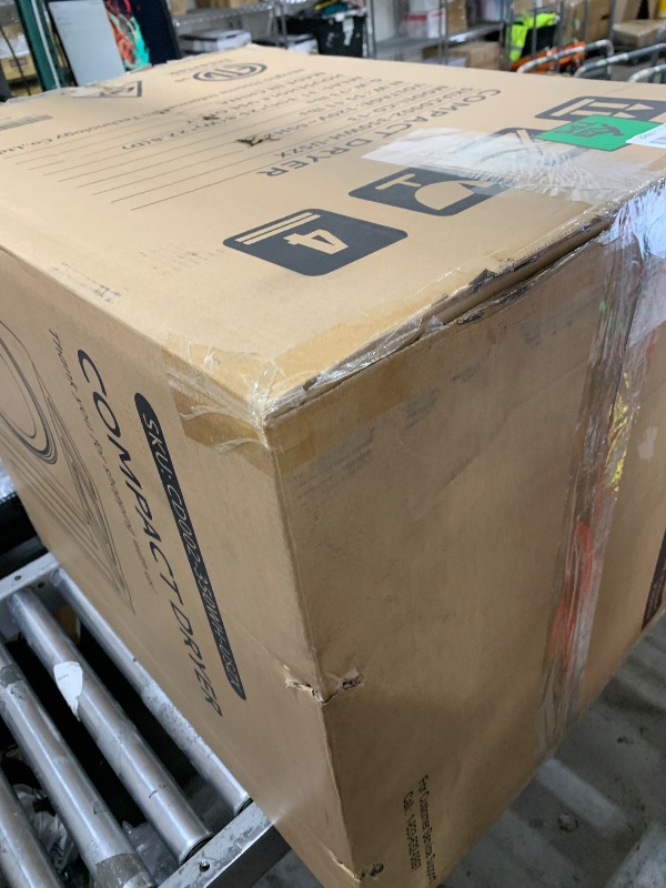 Photo 1 of Euhomy Compact Laundry Dryer, 3.5 cu ft Front Load Stainless Steel Clothes Dryers With Exhaust Pipe, 1500W, LCD Control Panel Four-Function Portable Dryer For Apartments, Home, Dorm, White