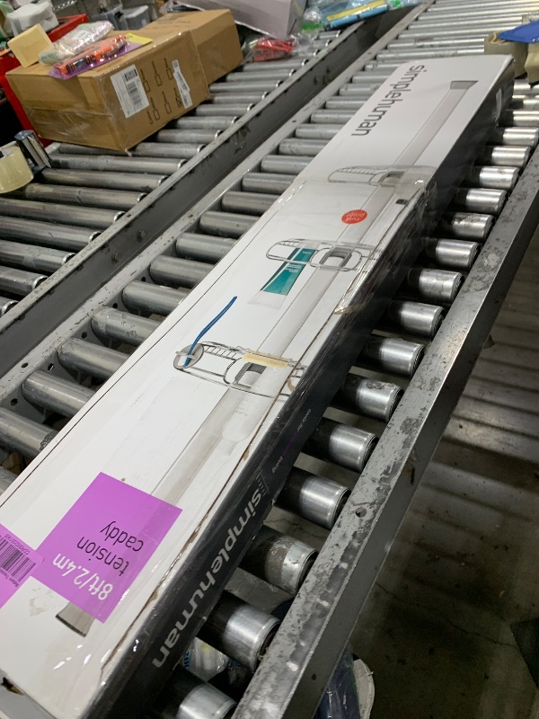 Photo 1 of simplehuman 8' Tension Pole Shower Caddy, Stainless Steel and Anodized Aluminum