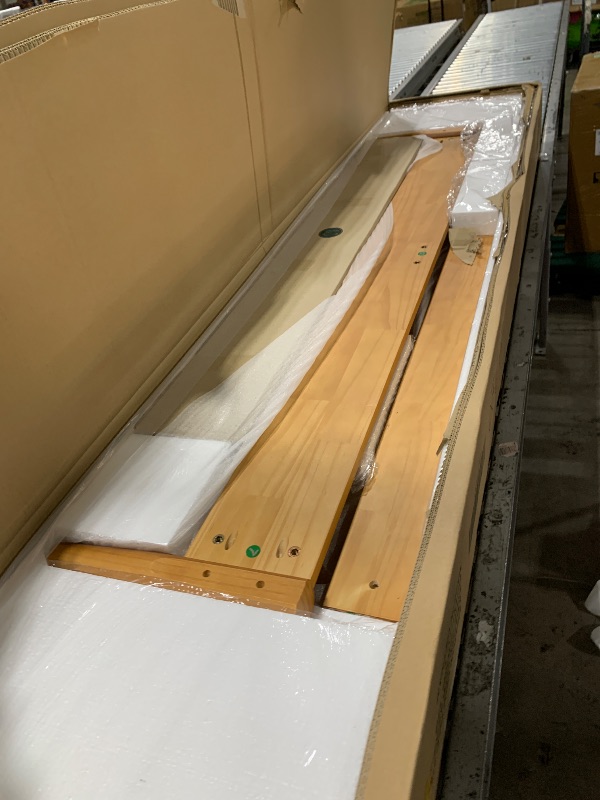 Photo 1 of Zinus Allen Mid Century Wood Platform Bed Frame, Solid Wood Foundation, Wood Slat Support, No Box Spring Needed, Easy Assembly, Queen