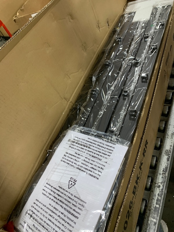 Photo 1 of Rolanstar Bed Frame King Size with USB Charging Station, LED Bed Frame with Wood Storage Headboard, Black Metal Platform Bed with Under Bed Storage, No Box Spring Needed, Noise Free