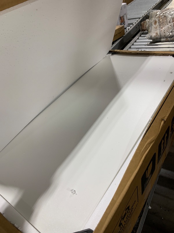 Photo 1 of missing mirror -------------------unknown of other missing parts---------------------Fkhouse 11 Drawers Glass Top Vanity Desk with Chair, Crystal Handles Makeup Vanity with Mirror and Lights, Dressing Table with Power Outlet, Adjustable Lighting Modes, Wh