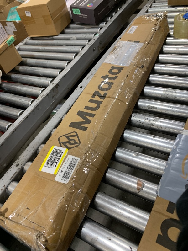 Photo 1 of Muzata Black Cable Railing Post 42 Inch 42"x2"x2" Level Drilled Surface Mount T304 Stainless Steel Cable Railing System Kit Indoor Outdoor with Paper User Guide PS02 BH4L