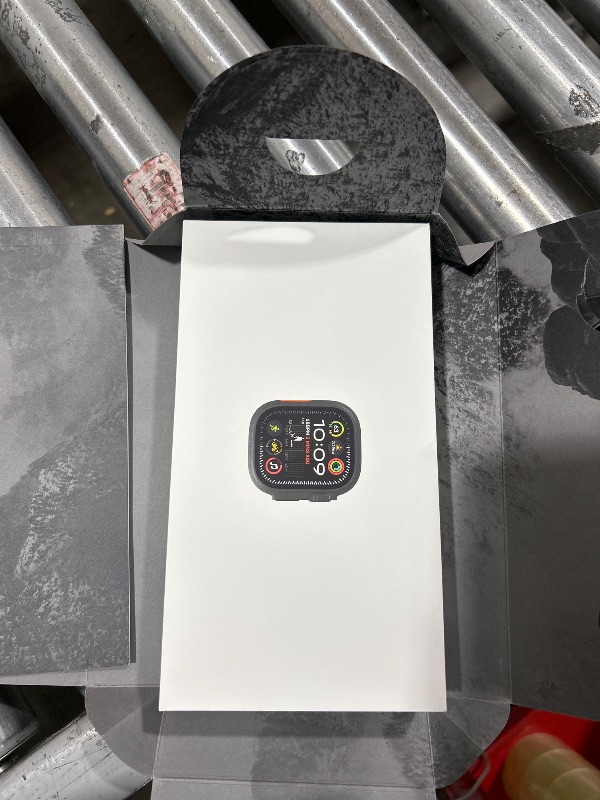 Photo 1 of Apple Watch Ultra 2 [GPS + Cellular 49mm] Smartwatch, Sport Watch with Black Titanium Case with Dark Green Alpine Loop - M. Fitness Tracker, Precision GPS, Action Button, Carbon Neutral