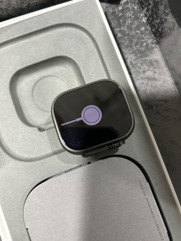 Photo 1 of Apple Watch Ultra 2 [GPS + Cellular 49mm] Smartwatch, Sport Watch with Black Titanium Case with Dark Green Alpine Loop - M. Fitness Tracker, Precision GPS, Action Button, Carbon Neutral