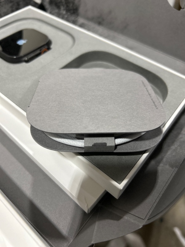 Photo 1 of Apple Watch Ultra 2 [GPS + Cellular 49mm] Smartwatch, Sport Watch with Black Titanium Case with Dark Green Alpine Loop - M. Fitness Tracker, Precision GPS, Action Button, Carbon Neutral