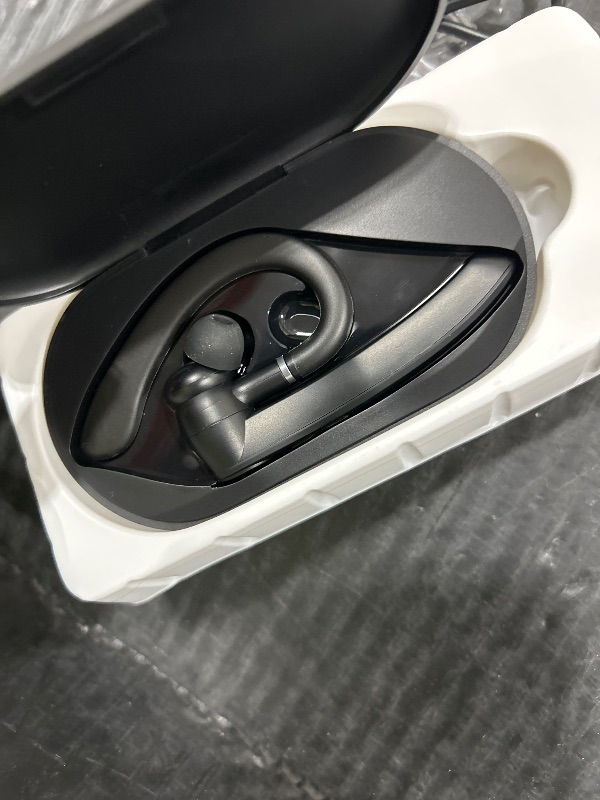 Photo 1 of Bluetooth Headset, Wireless Bluetooth Earpiece with 400mAh Charging Case 50 Hours Talking Time Built-in Microphone for iOS Android Cell Phone, V5.3 Hand-Free Headphones for Trucker, Office, Black
