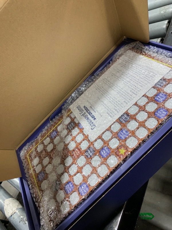 Photo 1 of Crossword Game with Rotating Wooden Board, Foldable Board into Portable Carry Case, Luxury Edition Word Building Game with 100 Letter Tiles, Educational Family Board Game for 2-4 Players