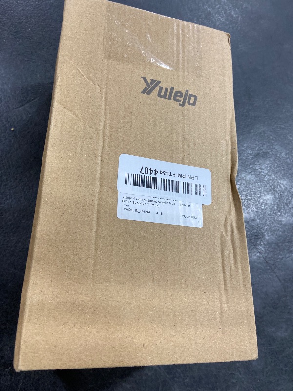 Photo 1 of 1 Pack 4 Compartment Acrylic Makeup Organizer with Lid Lash Cart Organizer for Lash Techs Bathroom Storage with 4 Tray Eyelash Mascara Brushes Supplies Brush Holder for Cosmetics or Office Supplies