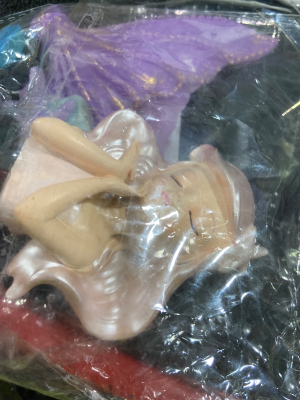 Photo 1 of JeVenis Purple Little Mermaid Cake Topper Under the Sea Cake Decoration Seashell Cake Topper Mermaid Tail Party Supplies Sea Star Cake Decor