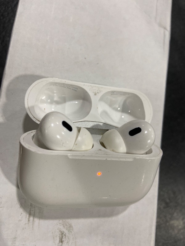 Photo 1 of Apple AirPods Pro (2nd generation) with MagSafe Charging Case (USB-C) (Renewed)