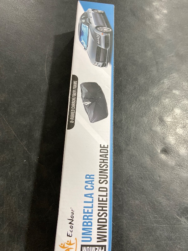 Photo 1 of [2025 Upgraded] Econour Premium Windshield Umbrella Sun Shade | Foldable Car Window Shade for Front Windshield | Sun Blocker Visor Extender | Heat Protection for Sedans, SUVs, Trucks | Medium 57"x33"