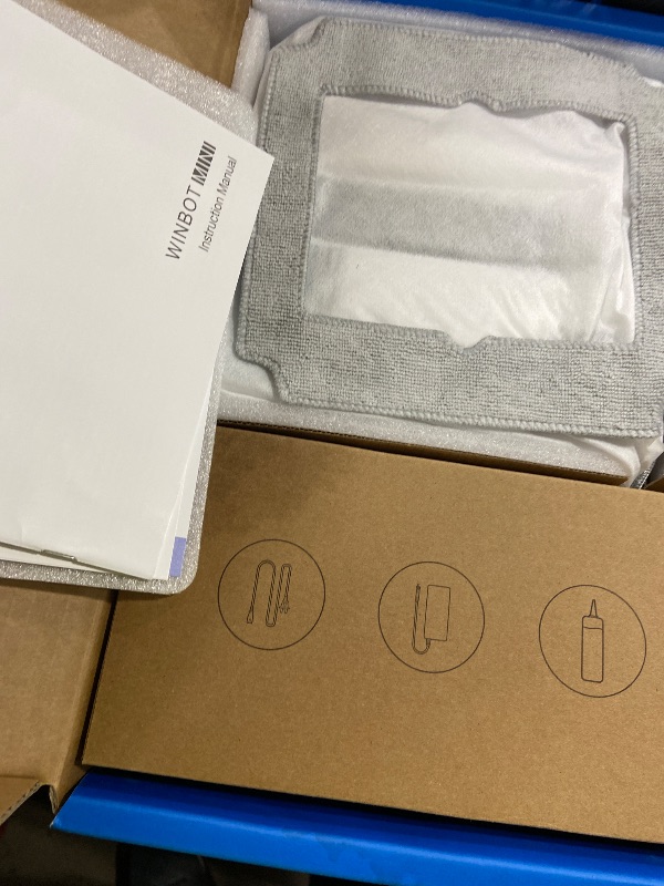 Photo 1 of ECOVACS WINBOT Mini Window Cleaning Robot - Compact Design, Dual Nozzles with Ultrasonic Spray, 9-Stage Protection System, Intelligent Path Planning, 3 Cleaning Modes, Anti-Slipping System