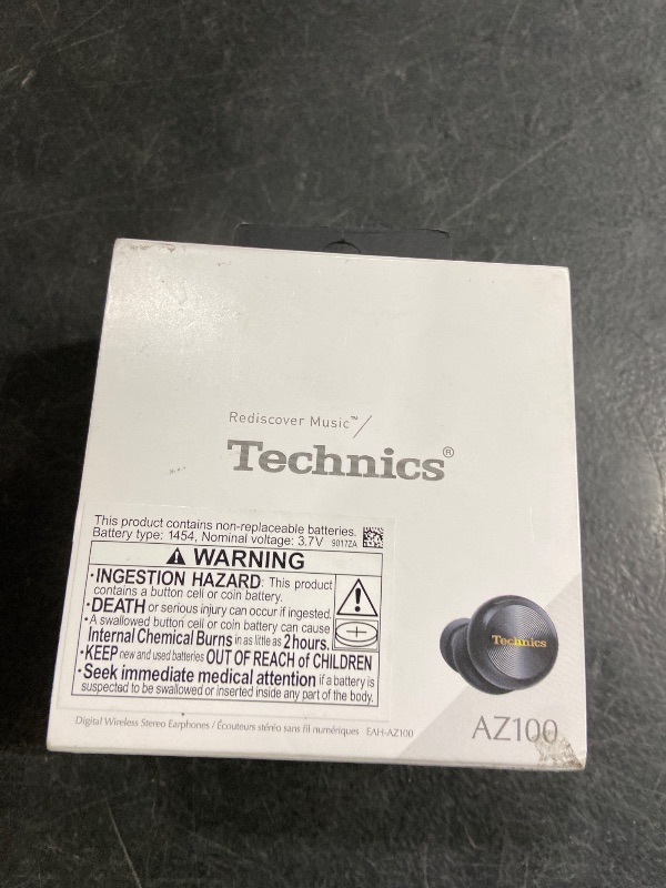 Photo 1 of Technics Reference Class Hi-Fi Wireless Earbuds, Dolby Atmos, Head Tracking, Adaptive Noise Cancelling, 3 Device Multipoint, 10-hr Battery, Wireless Charging, in Ear Headphones - EAH-AZ100-K (Black)