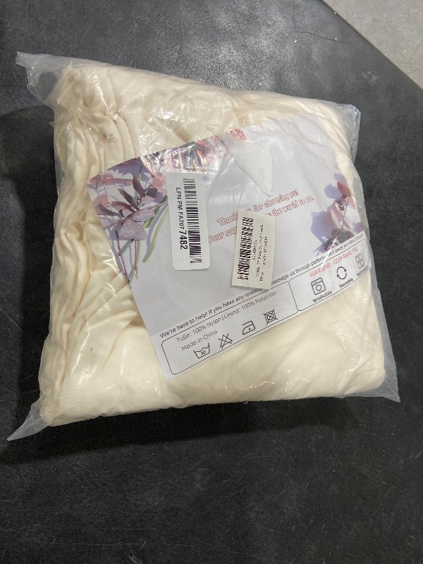 Photo 1 of 10x10ft Wrinkle Free Ivory Backdrop Curtain for Parties Soft Fabric Drapes Wedding Ivory Curtain Backdrop for Birthday Party Decorations Background for Photography 5x10ft,2 Panels