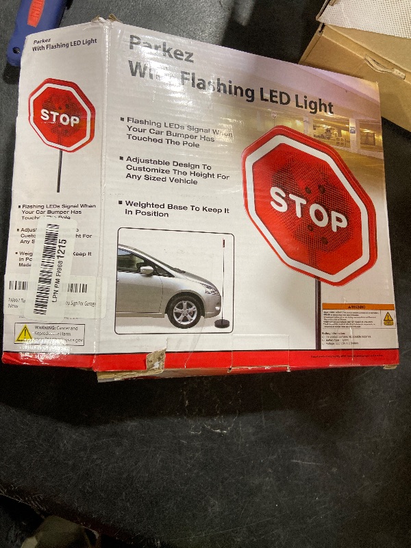 Photo 1 of *INCOMPLETE** PARKEZ Flashing LED Light Parking Stop Sign For Garage
