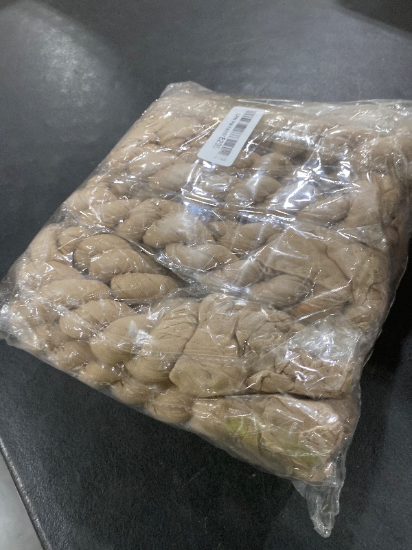 Photo 1 of 12 Pack Beige Cheesecloth Table Runner 22x120 Inch-Naturally Dyed Colors Sheer Gauze Cheese Cloth Wedding Brown Table Runner,Rustic Boho Crinkle Fabric, Reception, Bridal Shower,Farmhouse Dining Decor