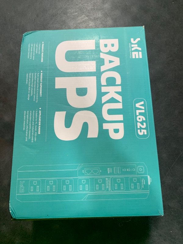 Photo 1 of SKE Compact Size 625VA/360W UPS Battery Backup & Surge Protector for Computer UPS Uninterruptible Power Supply Phoenix VL625