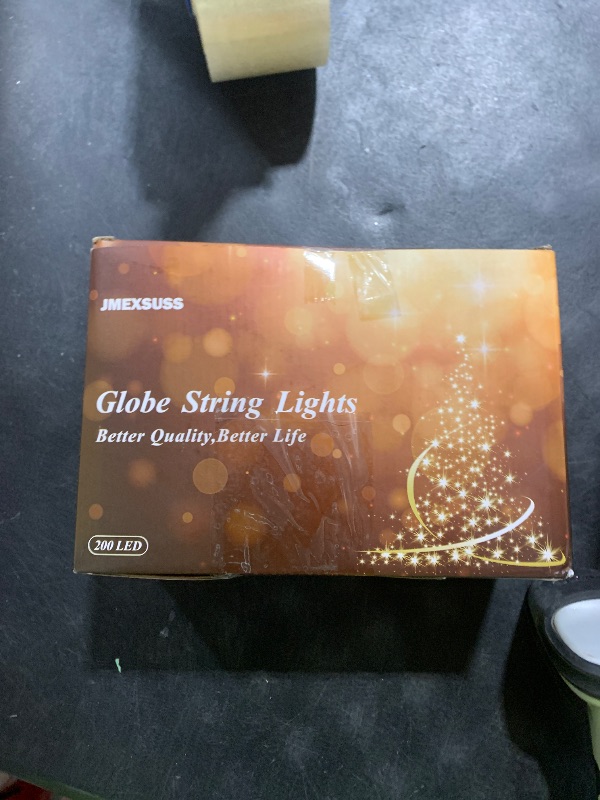 Photo 1 of 100ft Globe String Lights Indoor Outdoor Waterproof, 200 LED Christmas fairy Lights Plug in with Remote, Connectable Hanging Lights for Bedroom Classroom Camping Patio Wedding Garden Decor, Warm White