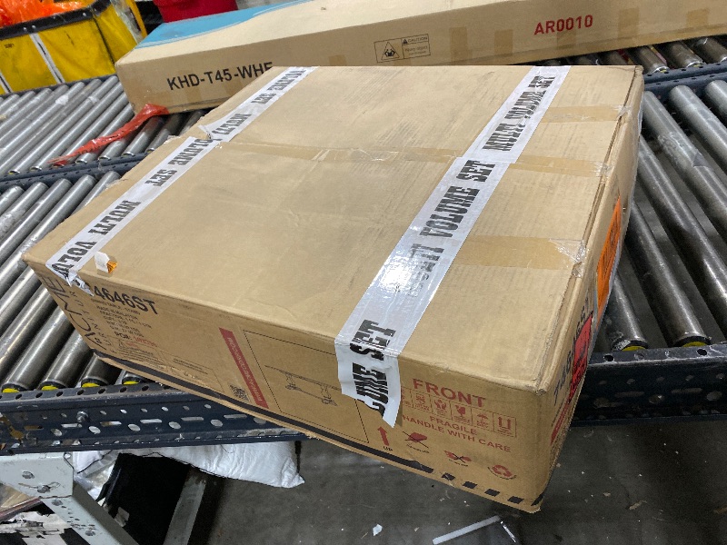 Photo 1 of Benjara Wooden Rectangular Dining Table With Double Pedestal And Trestle Base, Black