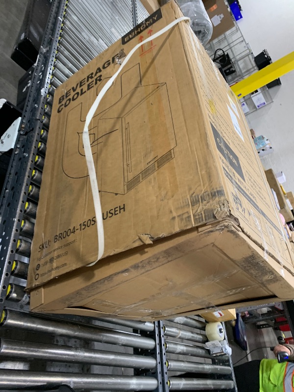 Photo 1 of EUHOMY 24 Inch Beverage Refrigerator, Built-in and Freestanding Beverage Cooler 180 Can, Under Counter Beverage Fridge with Stainless Steel Door, Outdoor Refrigerator for Soda, Beer, Wine
